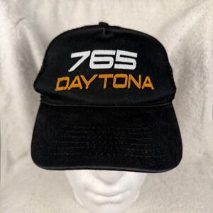 Triumph Mens Daytona 765 Moto Trucker Hat Mesh Black For The Ride!
